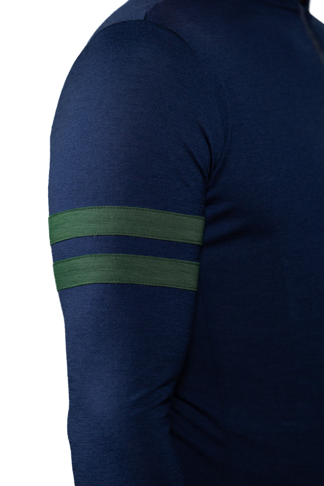 Every-Season Long Sleeve Merino Wool Cycling Jersey - Atlantic Blue