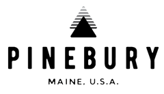 Pinebury logo with test under, Maine USA