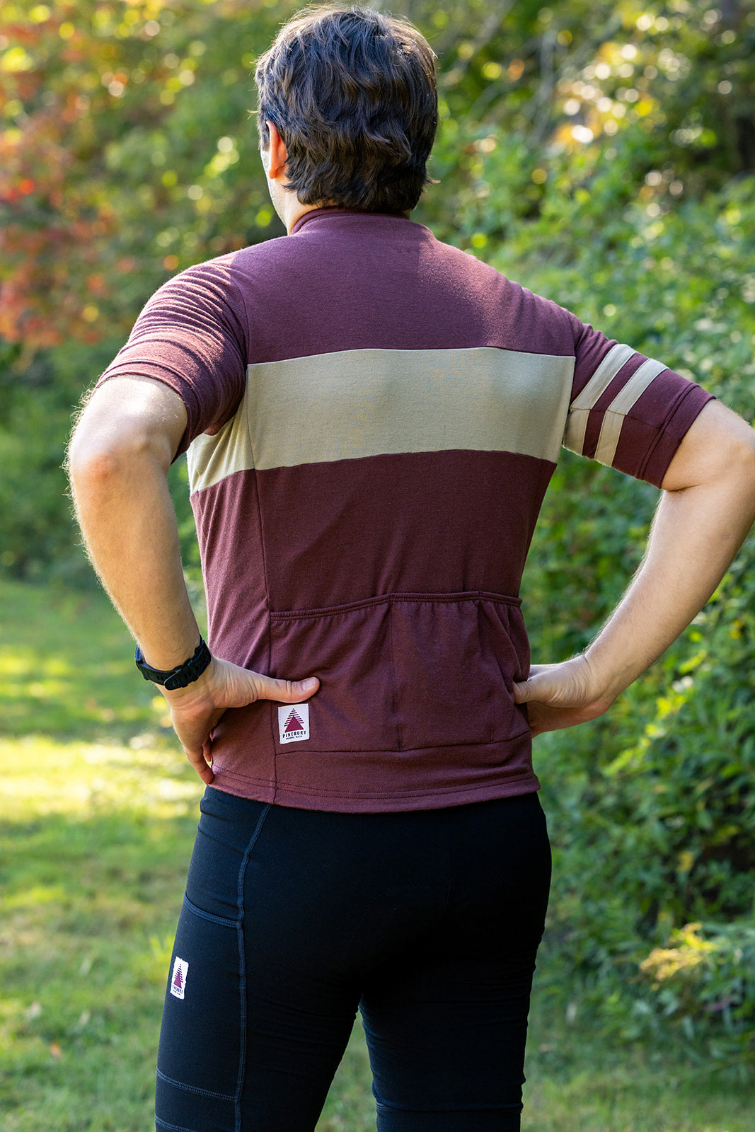 Every-Season Quarter Zip Jersey in Brick Red, back view