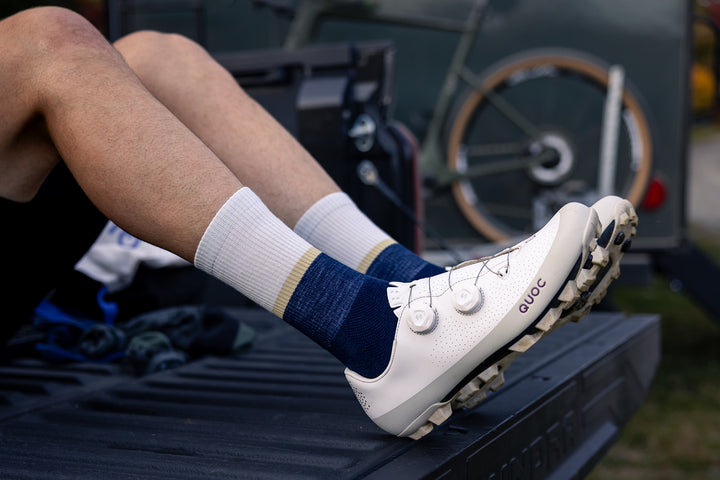 Merino Wool Trail Sock Color Block - Natural - Pinebury