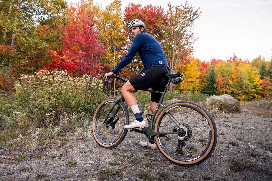 Merino Wool Trail Sock Color Block - Natural