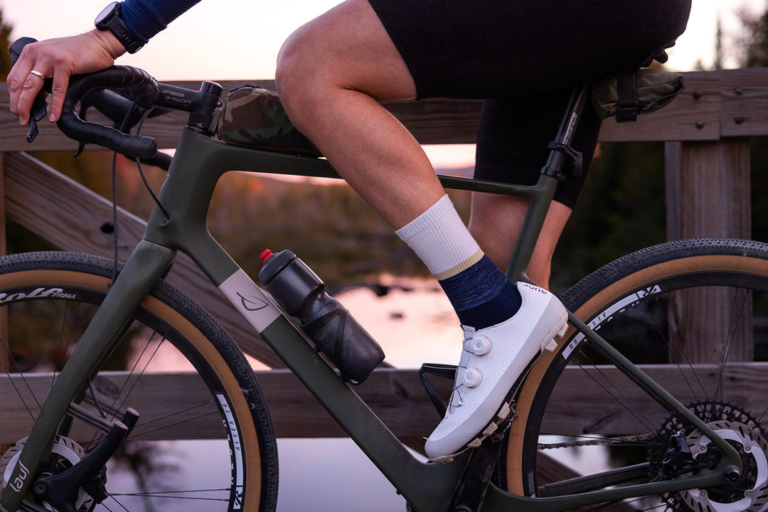 Merino Wool Trail Sock Color Block - Natural