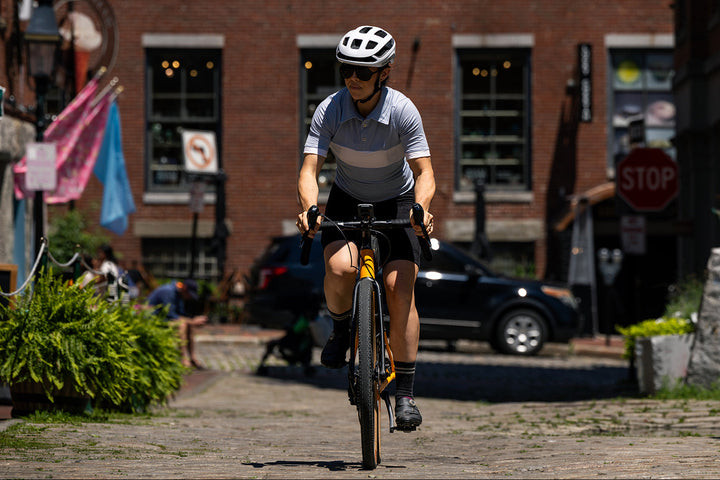 The Continental Merino Wool Cycling Jersey - Dusty Blue