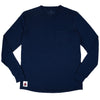 Portland Long Sleeve Merino Wool Tee - Atlantic Blue