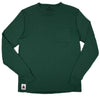 Every-Season Long Sleeve Merino Wool Pocket Tee - Pine