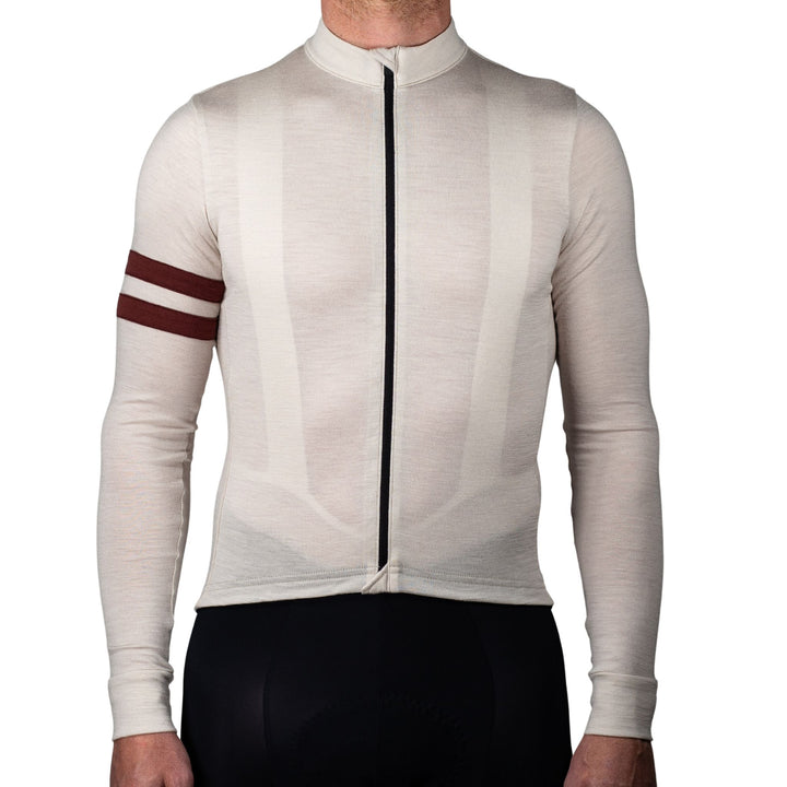 Grafton Long Sleeve Merino Wool Cycling Jersey - Moonbeam