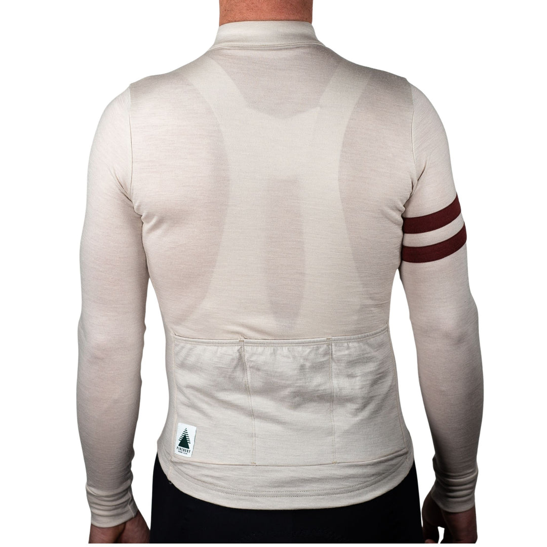 Grafton Long Sleeve Merino Wool Cycling Jersey - Moonbeam