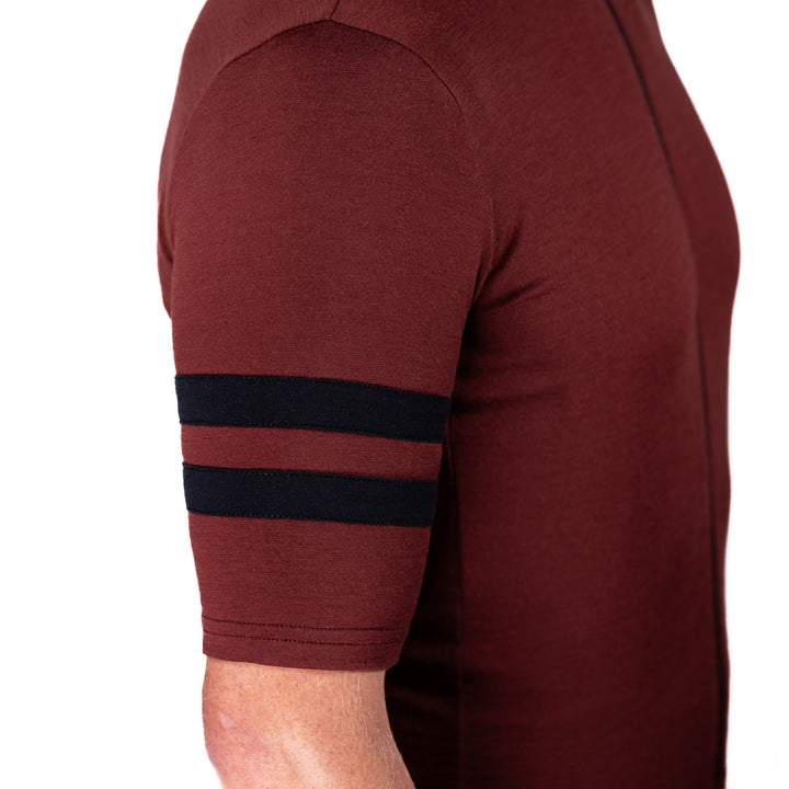 Grafton Short Sleeve Merino Wool Cycling Jersey - Brick Red