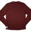 Greenwood Long Sleeve Merino Wool Tee - Brick Red