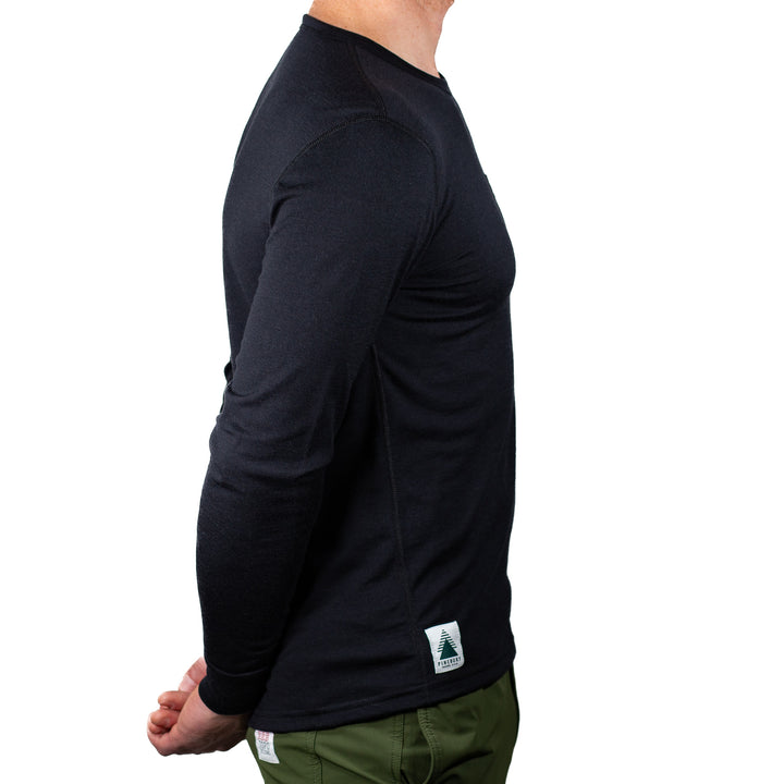 Greenwood LS Merino Wool Tee - Black