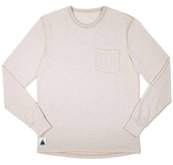 Greenwood LS Merino Wool Tee - Moonbeam