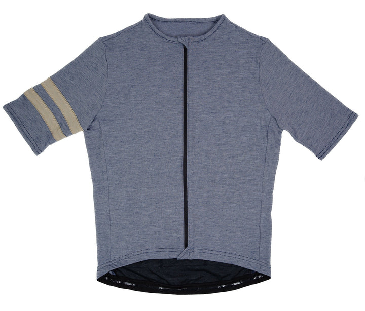 Summer Wool Short Sleeve Cycling Jersey - Steel Blue