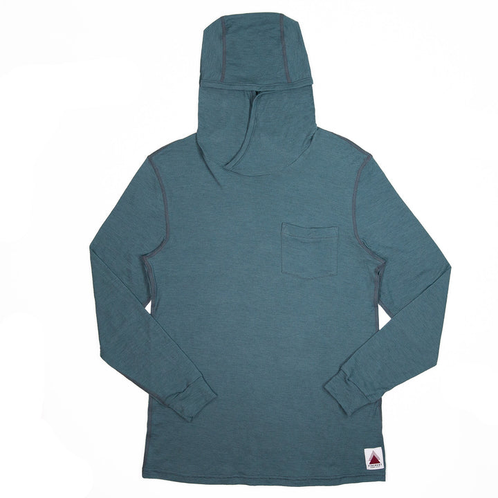 Summer Wool Hoodie Sun Shirt - Silver Pine