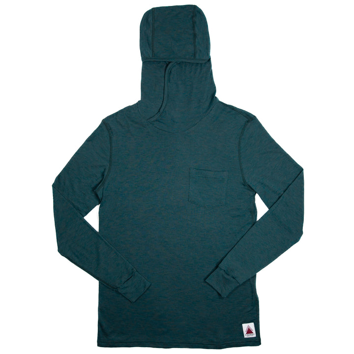 Merino Wool Sun Shirt Hoodie - Dark Green