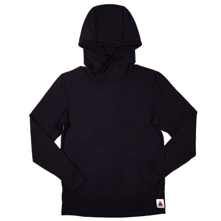 All Season Merino Wool Hoodie - Black