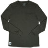 Every-Season Long Sleeve Merino Wool Pocket Tee - Peat