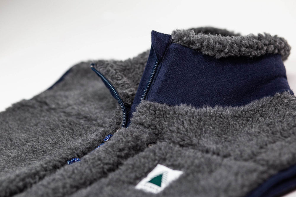 The Merino Wool Lodge Vest - Charcoal - Pinebury
