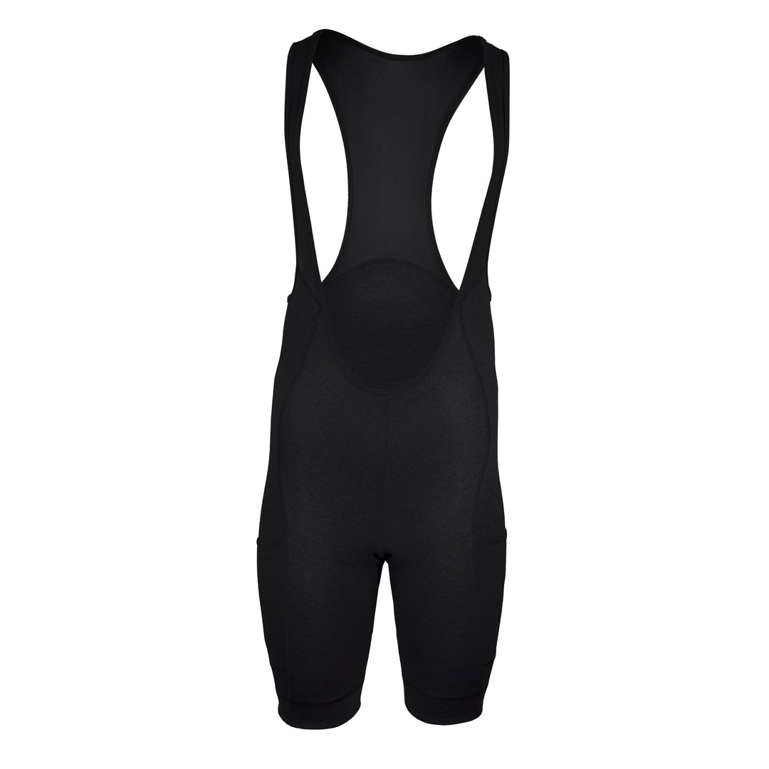 The Merino Wool Cargo Bib Shorts - Black (Pre-Order)