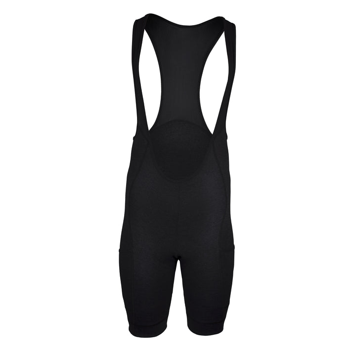 The Merino Wool Cargo Bib Shorts - Black (Pre-Order)