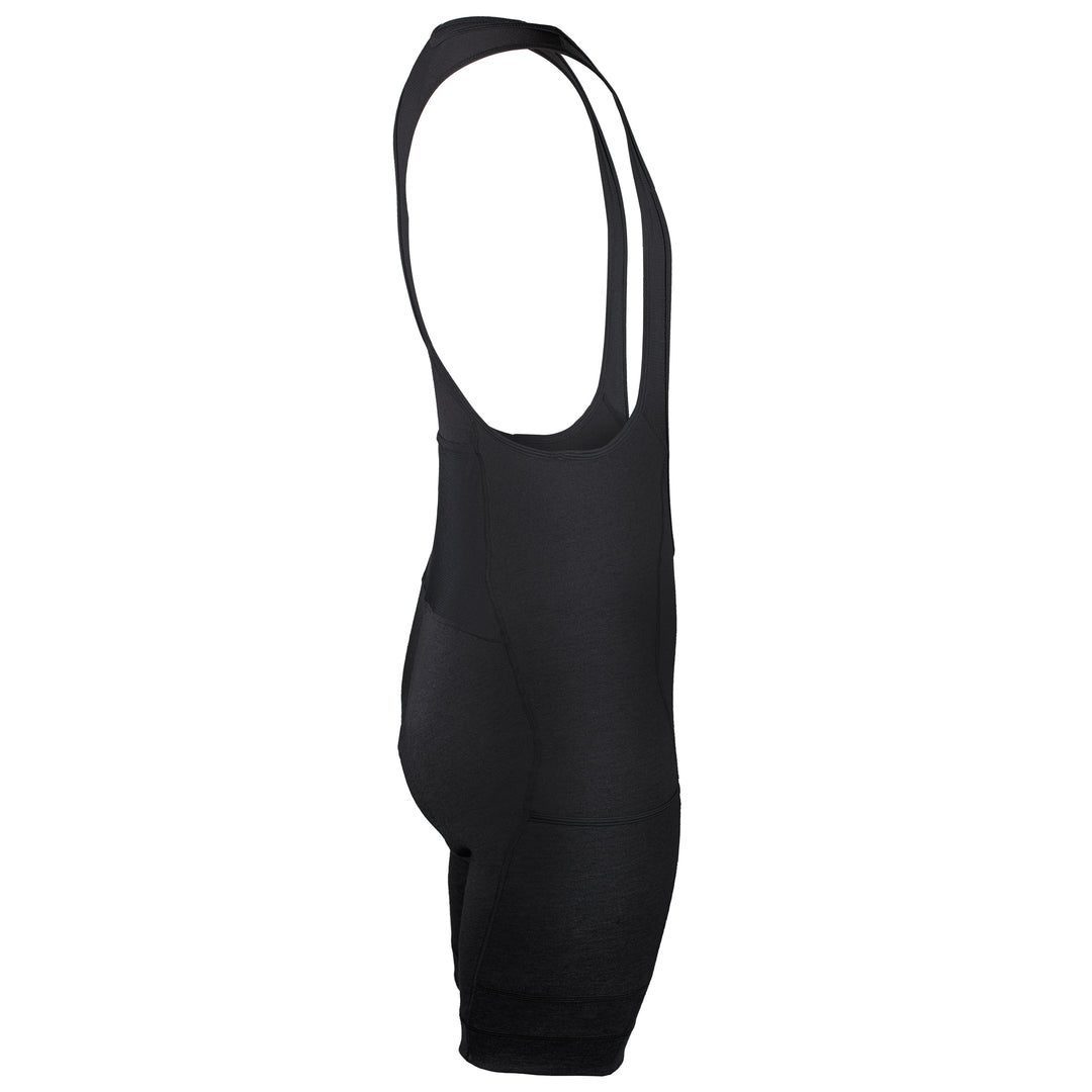 The Merino Wool Cargo Bib Shorts - Black (Pre-Order)