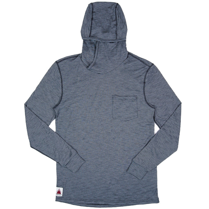 Summer Wool Hoodie Sun Shirt - Steel Blue