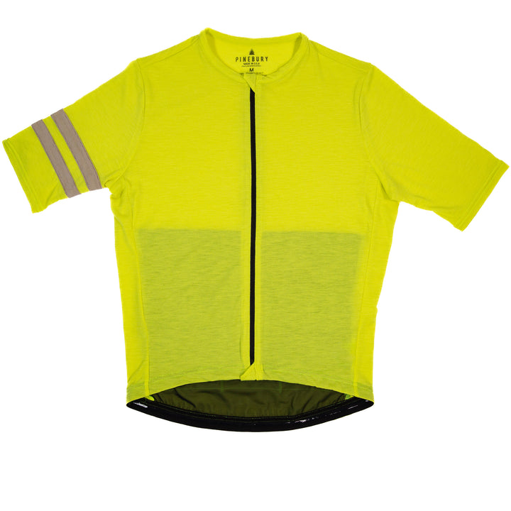 Summer Wool Short Sleeve Cycling Jersey - Lime