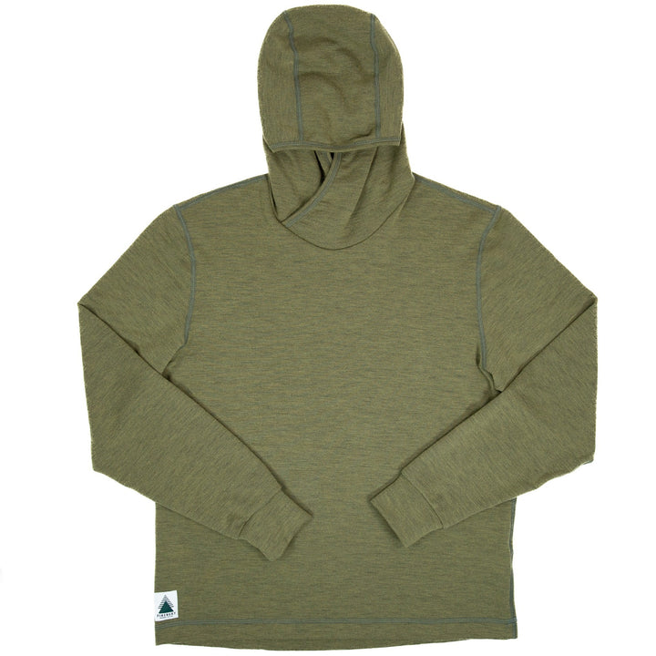 Winter Wool Long Sleeve Merino Wool Hoodie - Spruce