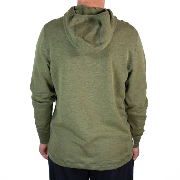 Winter Wool Long Sleeve Merino Wool Hoodie - Spruce
