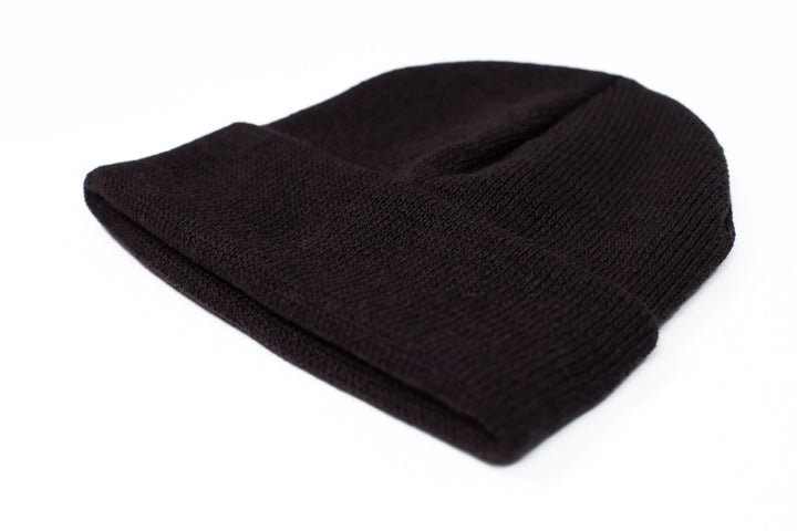 Pure Merino Wool Beanie - Black