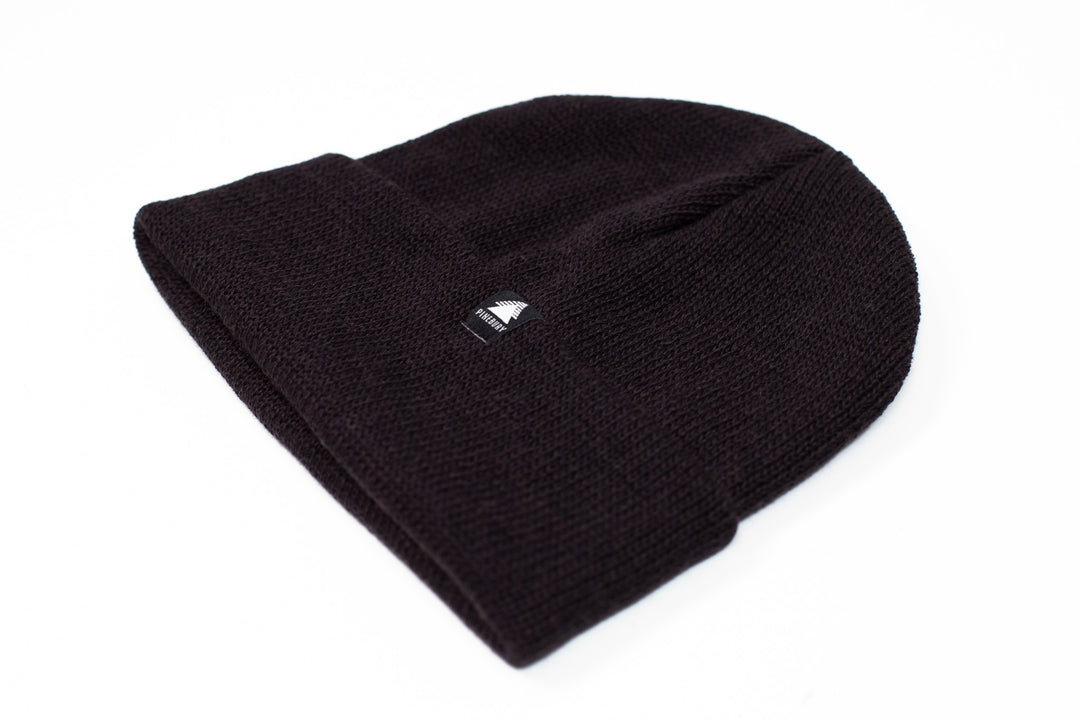 Pure Merino Wool Beanie - Black