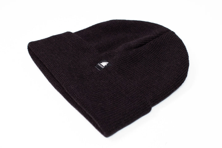 Pure Merino Wool Beanie - Black