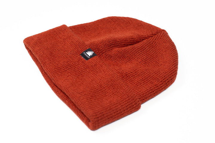 Pure Merino Wool Beanie - Rust