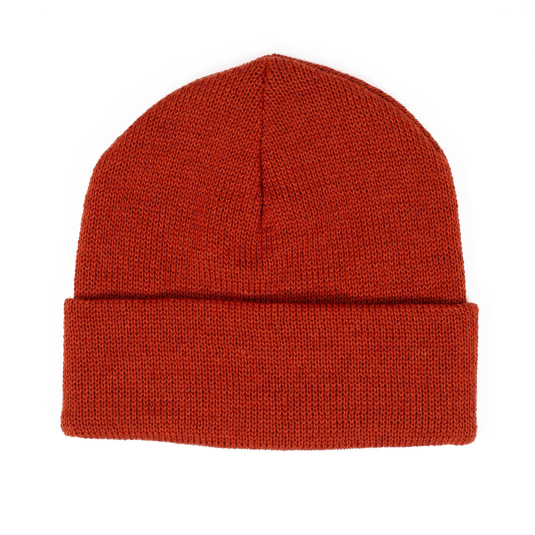 Pure Merino Wool Beanie - Rust