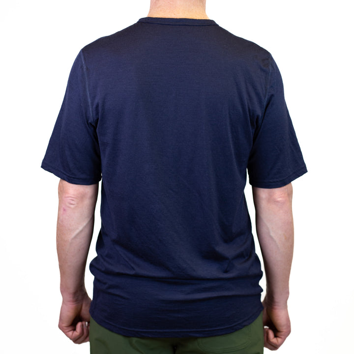 Pure Merino Wool Short Sleeve Tee - Indigo