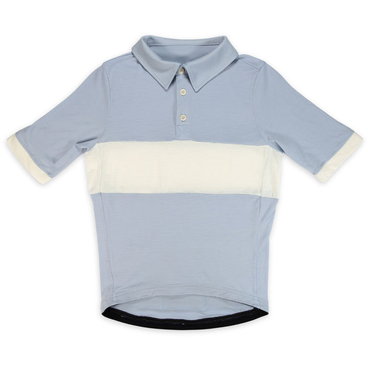 The Continental Merino Wool Cycling Jersey - Dusty Blue