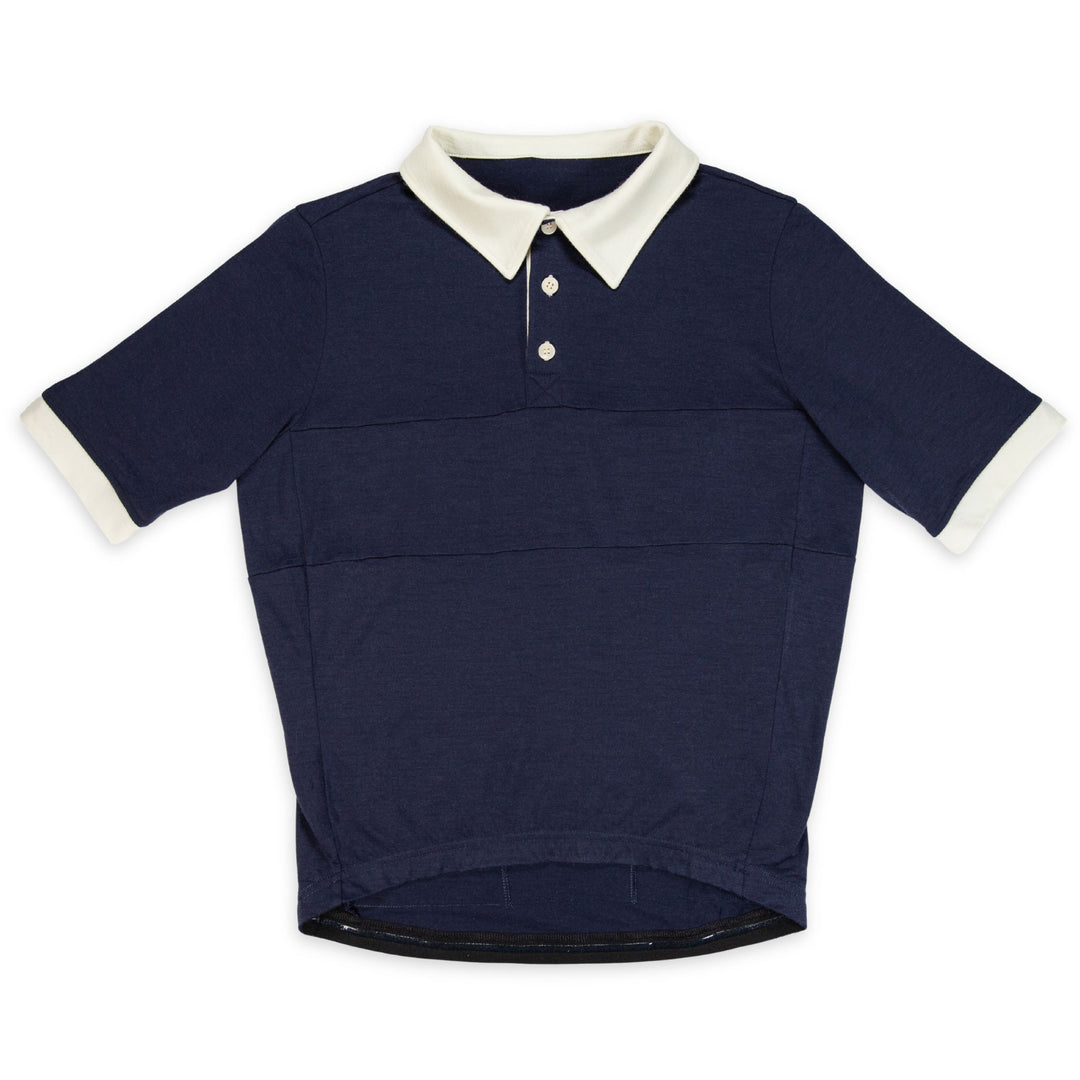 The Continental Merino Wool Cycling Jersey - Indigo