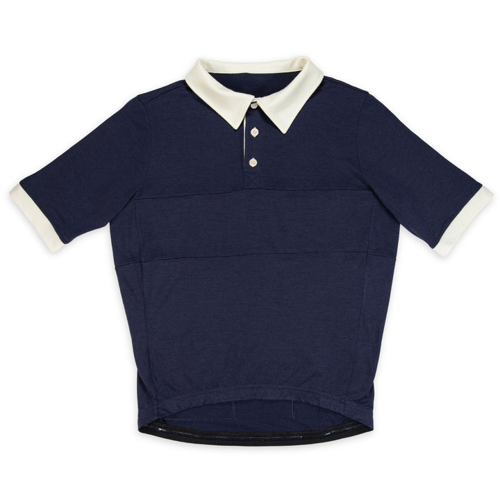 The Continental Merino Wool Cycling Jersey - Indigo