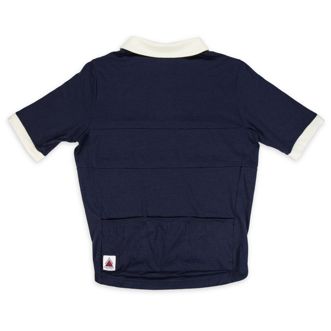 The Continental Merino Wool Cycling Jersey - Indigo