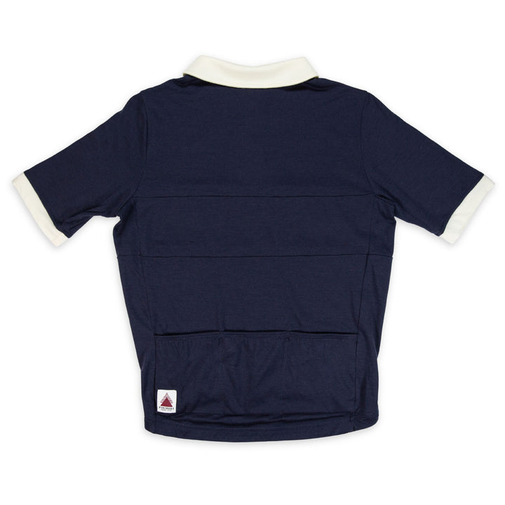 The Continental Merino Wool Cycling Jersey - Indigo