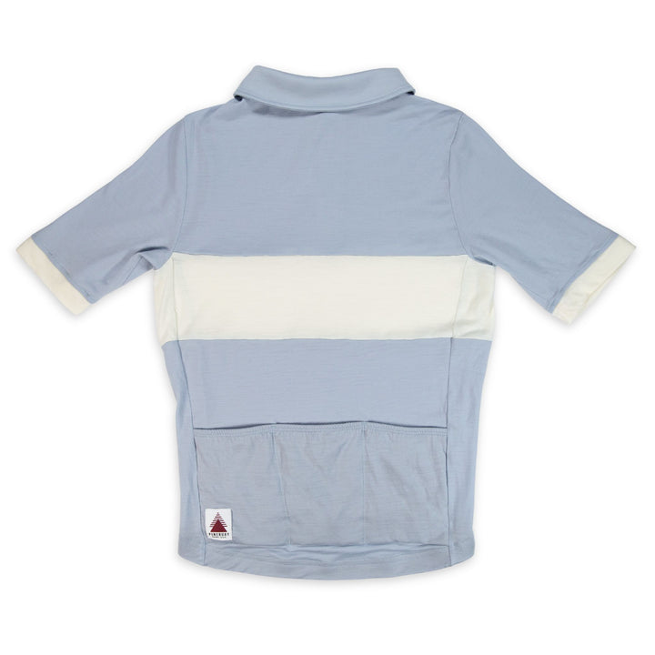 The Continental Merino Wool Cycling Jersey - Dusty Blue
