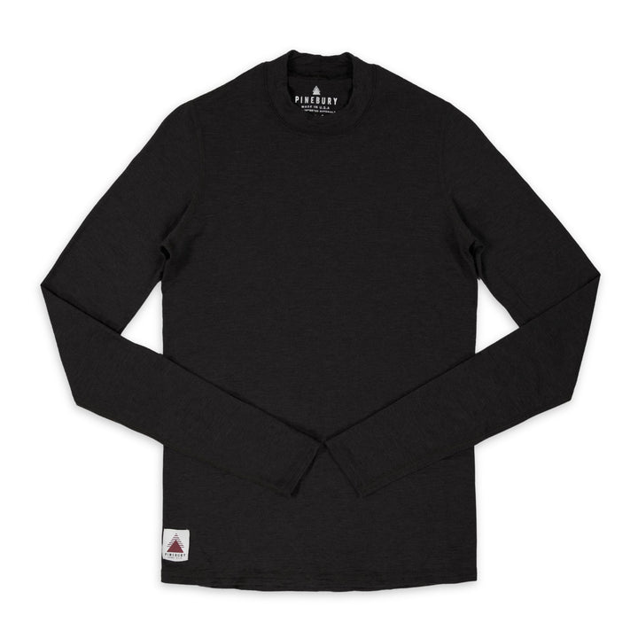 Every-Season Long Sleeve Merino Wool Base Layer - Black