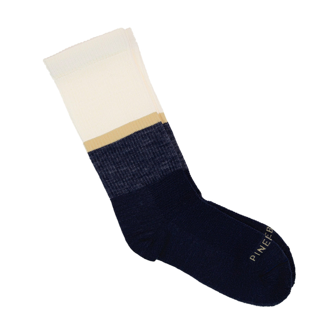 Merino Wool Trail Sock Color Block - Natural - Pinebury