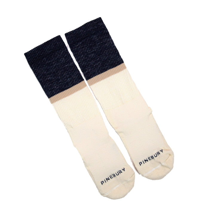 Merino Wool Trail Sock Color Block - Navy - Pinebury