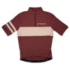 Every-Season Merino Wool Quarter Zip Cycling Jersey - Brick Red
