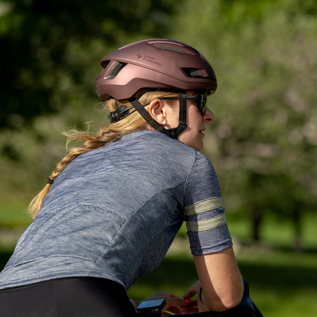 Summer Wool Short Sleeve Cycling Jersey - Steel Blue