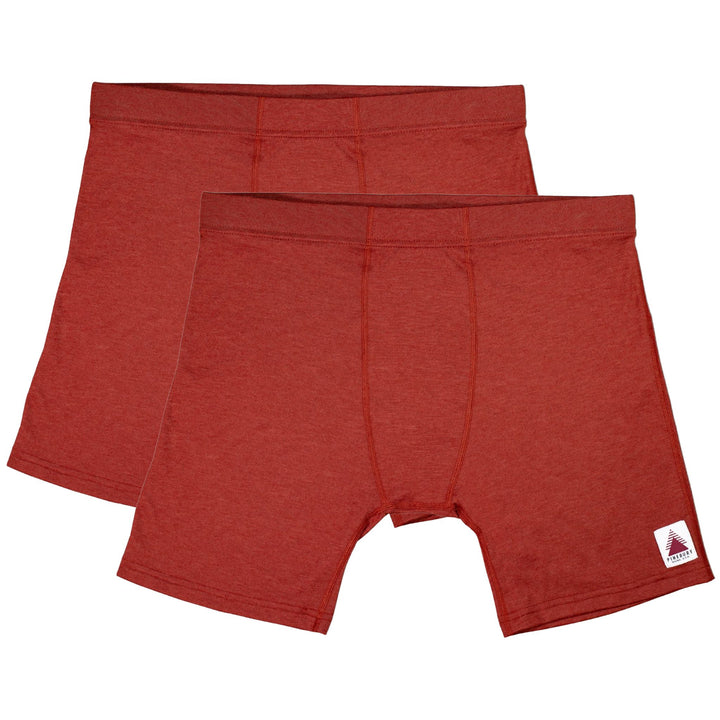 Merino Wool Boxer Briefs Two-Pack (Redwood)