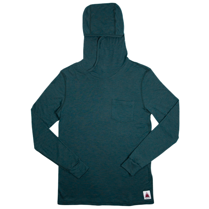 Merino Wool Sun Shirt Hoodie - Dark Green