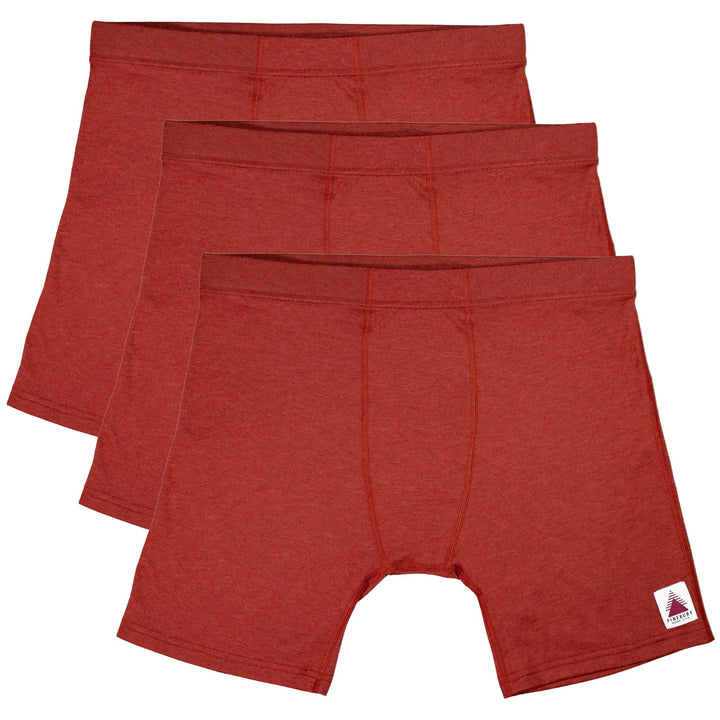 Merino Wool Boxer Briefs Three-Pack (Redwood)